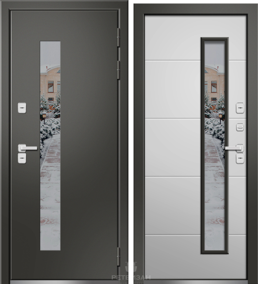 Входная дверь ВЕСТА-100 С/П (ТЕРМО) 120/880/960*2050