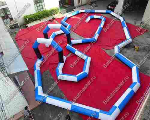 Надувная трасса "Опасный поворот", 13*9*2,5 м