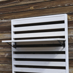 Панель для стен, 76х5х177, Эпларо, стеновые панели, вешалка настенная, для балкона и прихожей, массив дерева, белый, Dipriz