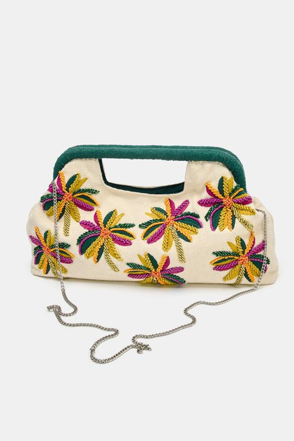 ZARA СУМКА-МЕШОК С БУСИНАМИ И ПРИНТОМ, РАЗНОЦВЕТНЫЙ