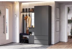 Модульная прихожая Сибити графит серый комплектация 1