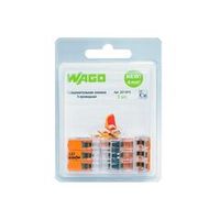 Клемма строительно-монтажная Wago 221-613 3-х проводная 0,5-6 мм² с рычажком 3 шт