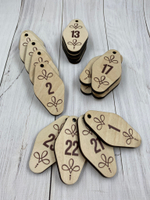 деревянные номерки комплект
