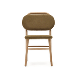 Helda Стул из зеленой синели и массива дуба