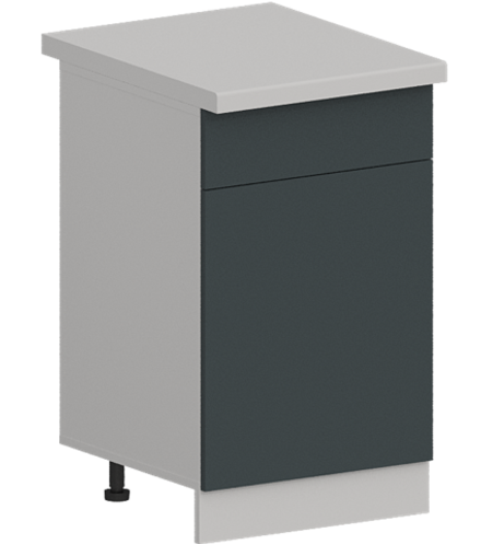 Кухня Модуль ШН1Я 500 Белый / Бирюзовая мята