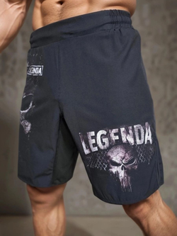Шорты Legenda Череп Каратель черный