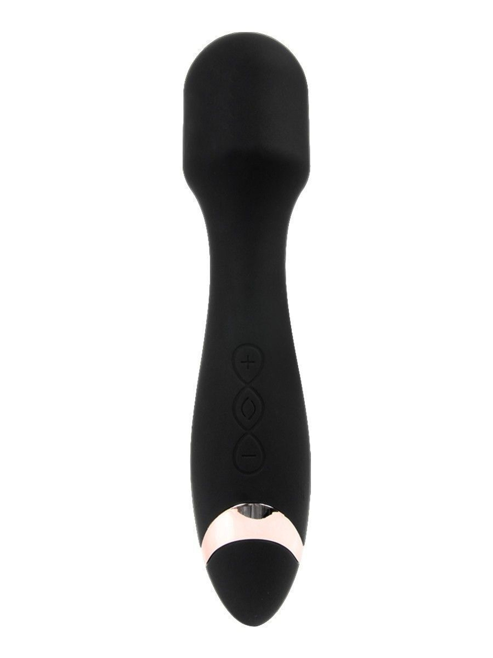 Черный силиконовый wand-вибратор - 18,5 см. (Цвет: черный)