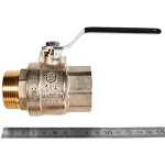 Кран шаровой полнопроходной STOUT - 1"1/4 (НР/ВР, PN40, Tmax 150°C, ручка-рычаг черная)