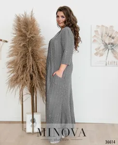 Платье 387-1-серый Minova