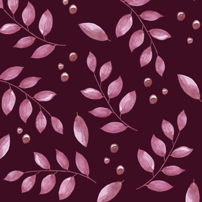 Веточки с каплями (цвет вишни)