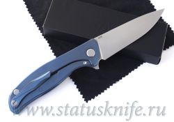 Нож Широгоров Флиппер 95 М390 синее анодированиефотография - 2