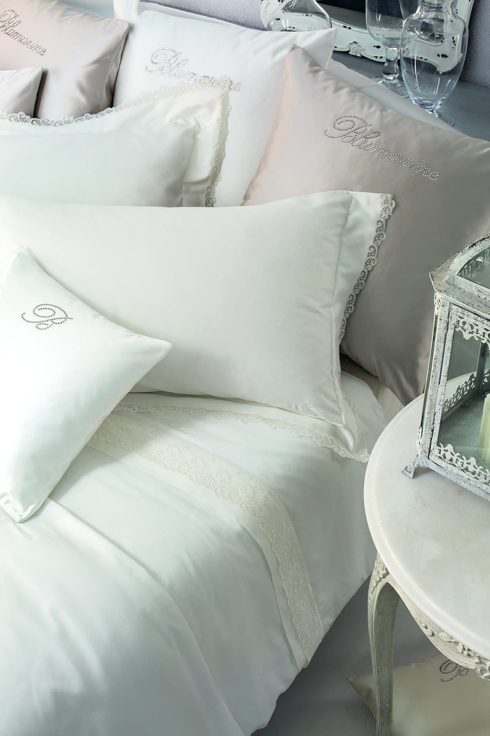 Постельное белье 2 спальное евро Blumarine Corredo Bianco белое