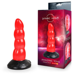 Красно-черный фаллоимитатор-елочка - 20 см.