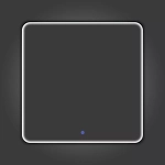 Зеркало в черной алюминиевой раме 80 см Comforty Сириус-80 светодиодная динамическая подсветка холодный свет, сенсор