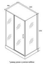 Душевой уголок CeruttiSpa Victoria 120x90 Victoria120B стекло прозрачное/профиль черный матовый