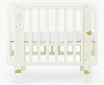Детская кроватка-трансформер Happy baby Mommy Love в комплекте с расширением 160х70 milky