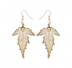 Серьги листья Ester Bijoux Шелковица LF57C-G BR