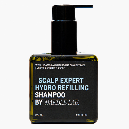 Marble Lab Увлажняющий бессульфатный шампунь с лизатами и комплексом 4 восточных грибов, 270 мл