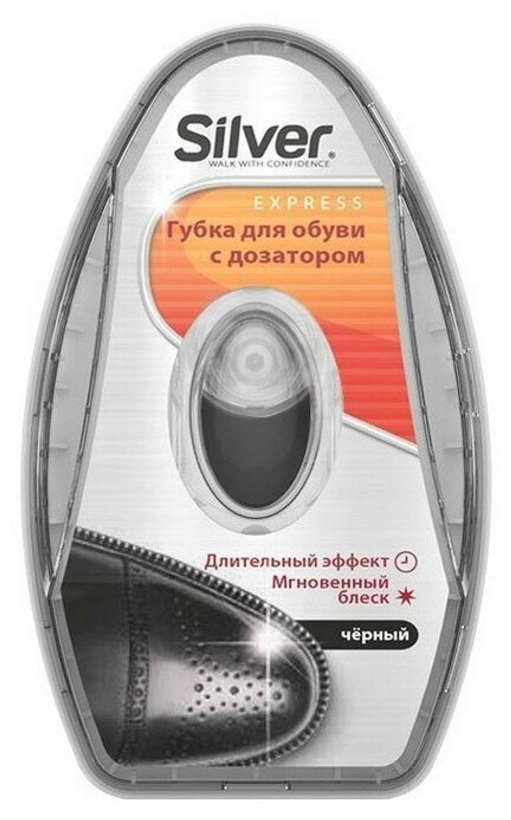 ГУБКА ДЛЯ ОБУВИ SILVER ЧЕРНАЯ (6/48)
