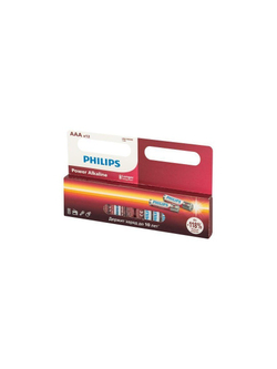 Элемент питания алкалиновый AAA/LR03 1.5В Power (блист. 12шт) Philips Б0064681
