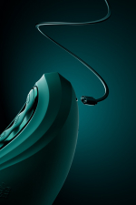 Зеленый вибратор-кролик 24,6см с функцией вылизывания и нагревом Zalo Ares G-Spot Rabbit Vibrator Turquoise Green