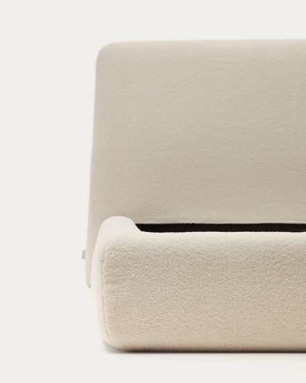 Кровать Martina со съемным бежевым чехлом из ткани букле под матрас 180 х 200 см