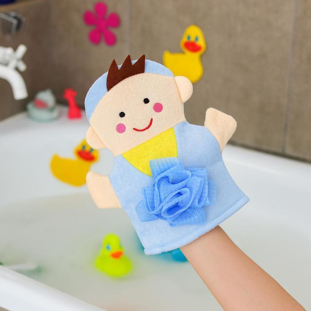 Мочалка варежка детская "Мальчик" 2515984