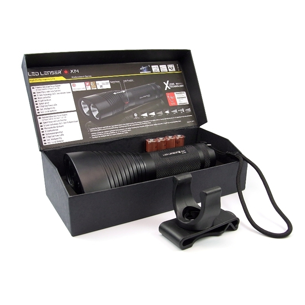 Фонарь светодиодный LED Lenser X14, 450 лм., 4-AA