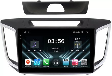Магнитола для Hyundai Creta 1 2016-2021 - FarCar DX407M монитор 10.36" IPS на Android 13, 4+64Гб, CarPlay