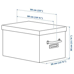 ТОГ TJOG Коробка с крышкой 25x36x15 см, серая