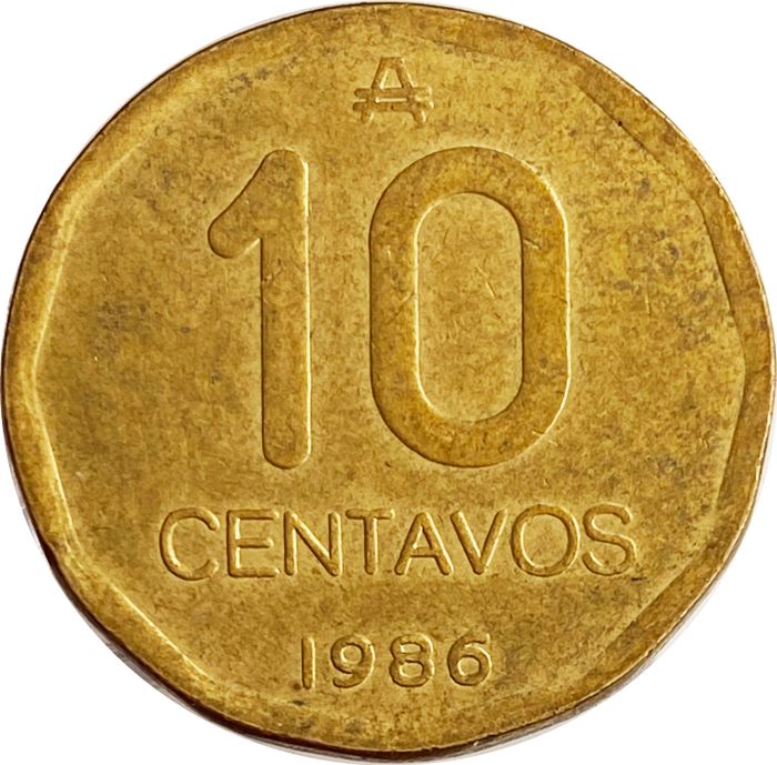 10 сентаво 1986 Аргентина