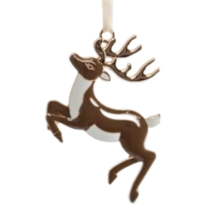 Елочное украшение олень 8 см металл