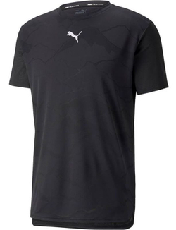 Мужская теннисная футболка Puma Train Vent Short Sleeve - puma black/jacquard