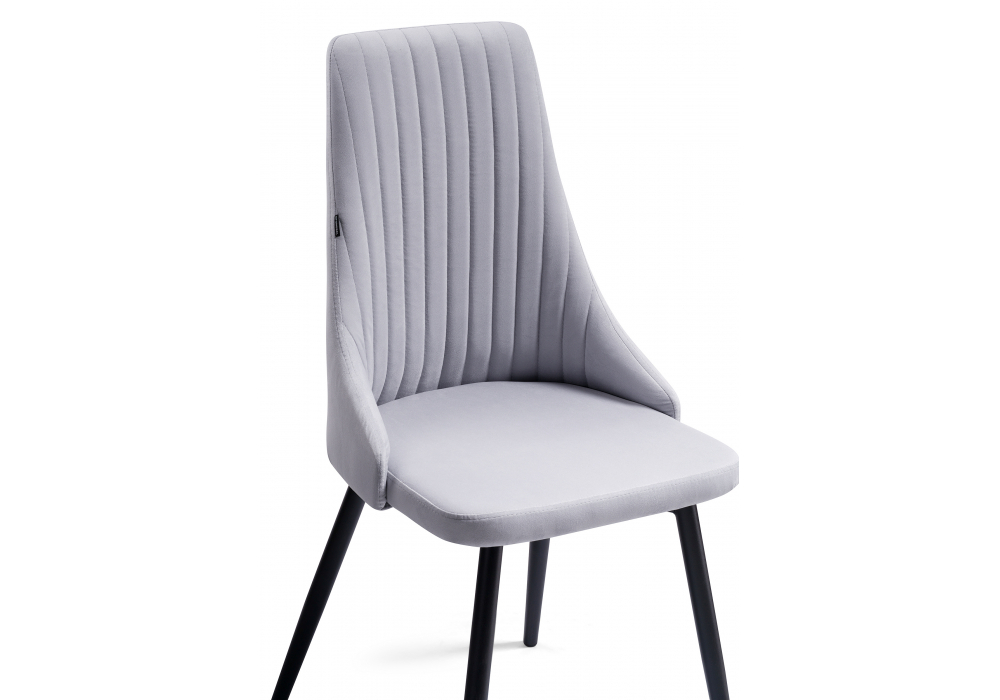 Стул на металлокаркасе Woodville Нараян velutto 49, черный, ножки черные