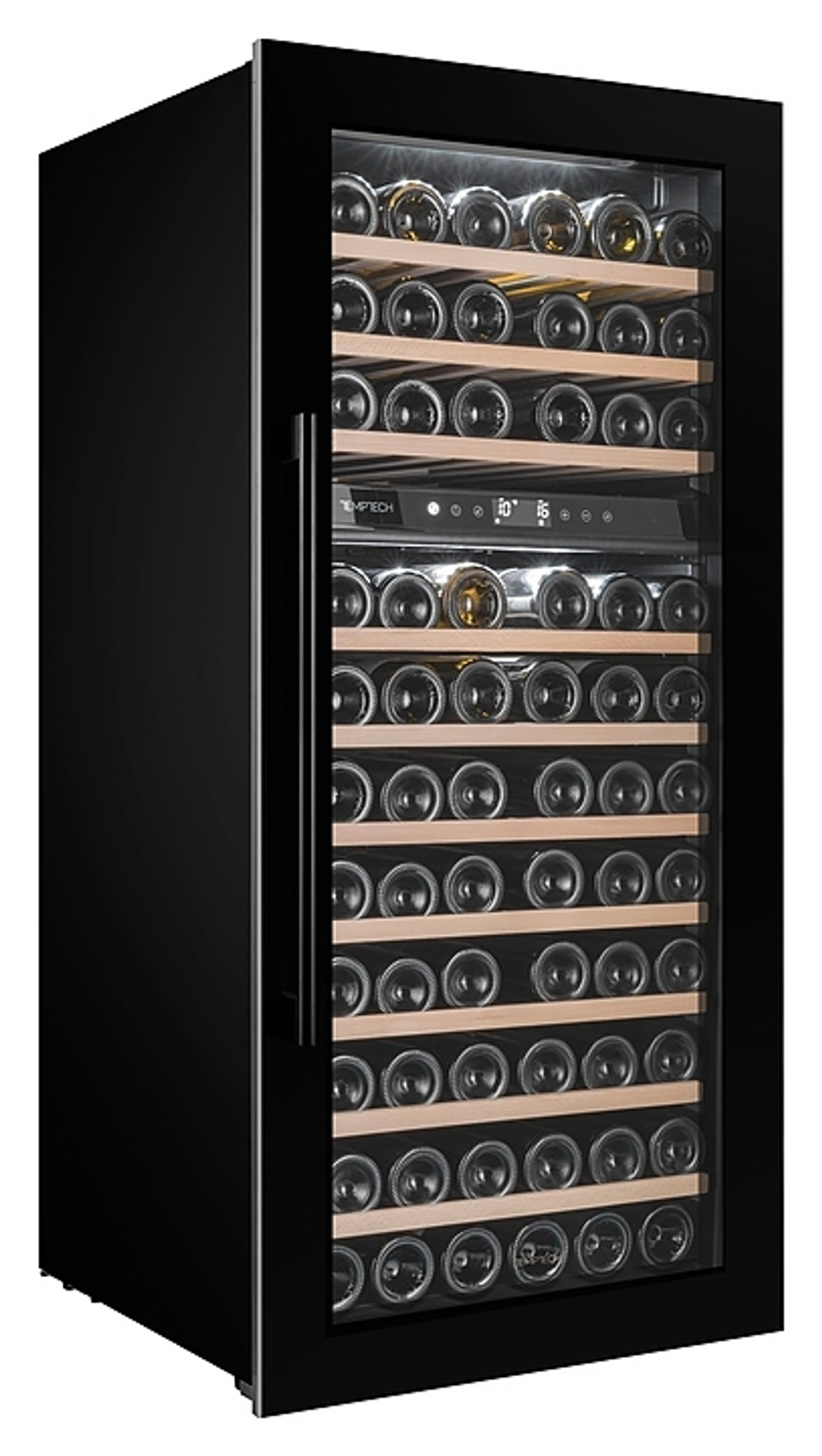 Винный шкаф Temptech Oslo OZ124DB двухзонный черный