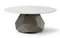 Журнальный столик Sharp Ø90х38 см, белая керамика
