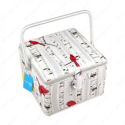 Шкатулка тканевая "Снегири"