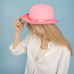 Шляпа Котелок, фетр, Розовый, 56-58 разм.