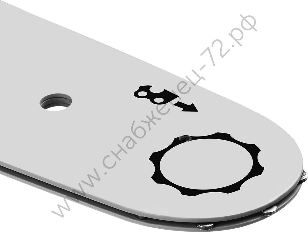 ЗУБР тип 4, шаг 3/8″, паз 1.3 мм, 40 см, шина для электро и бензо пил (70204-40)