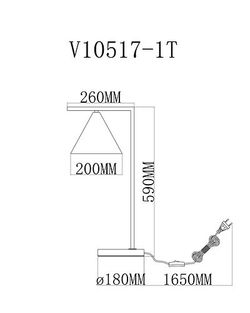 Настольная лампа декоративная Moderli Omaha V10517-1T