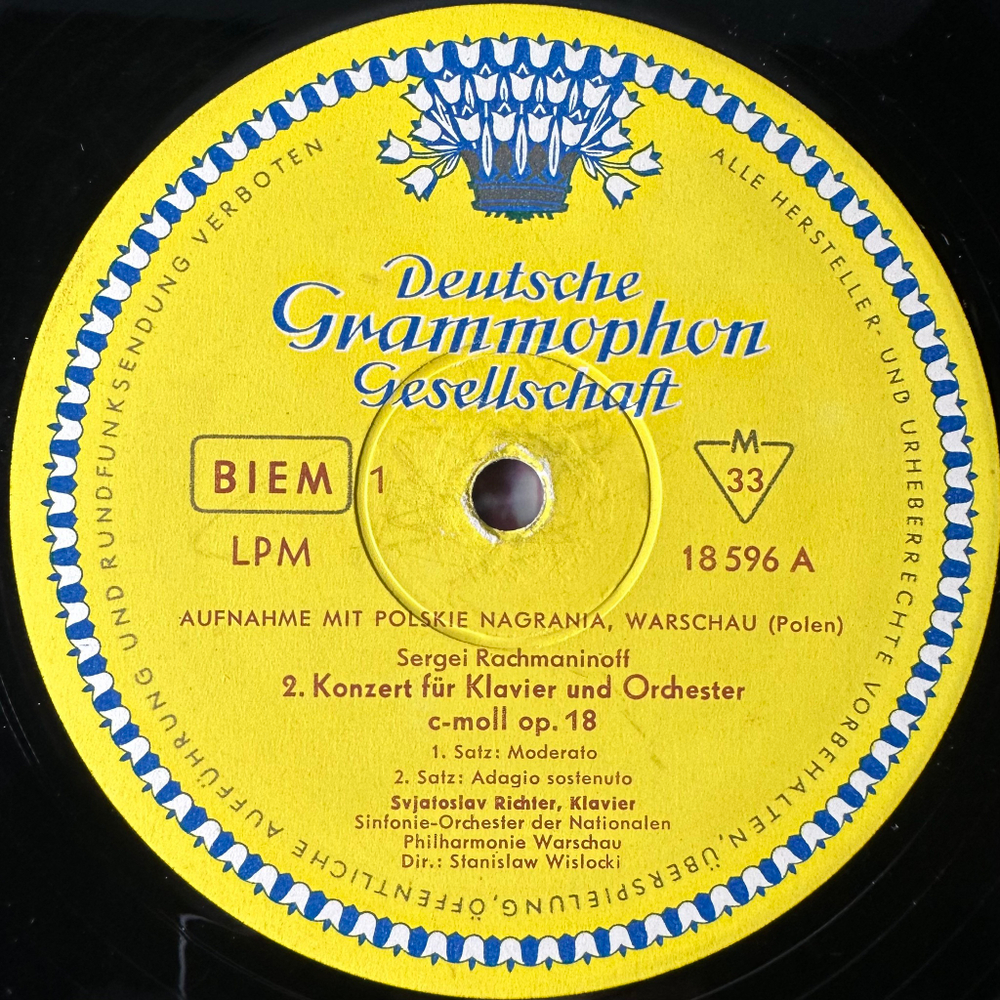 Рахманинов - Концерт для фортепиано с оркестром №2, 6 прелюдий (Германия 1962г.)
