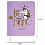 Дневник 1-11 класс 48 л., кожзам (твердая), печать, глиттер, ЮНЛАНДИЯ, "Be Unique", 106202