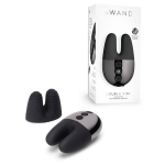 Черный вибратор с ушками 8,4см Le Wand Double Vibe LW-035-BLK