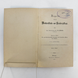 Пфайффер Л. Здоровое воспитание и домашний уход за ребенком. ч.2. веймар. Герман Булау. 1889г.