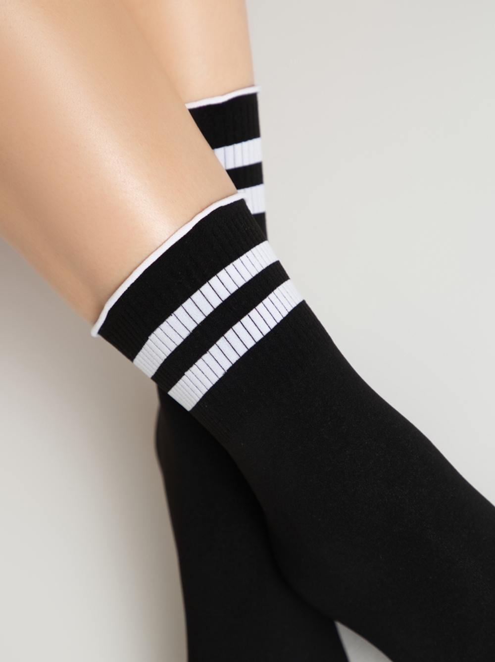 CONTE FANTASY Удлиненные носки с волнистой резинкой в полоску