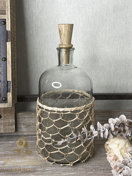 Бутылка декоративная "Флинт" от J-LINE стекло 15x15x32см от J-LINE