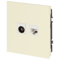 Розетка ЭРА Arktik 16-3110-02 комбинированная RJ45+TV слоновая кость | Эра Arktik
