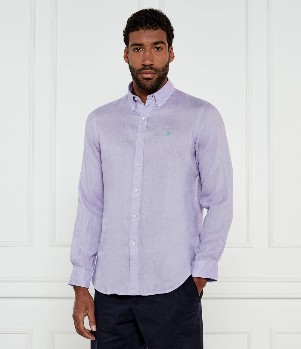 Льняная рубашка POLO RALPH LAUREN - лавандовый(710966294)