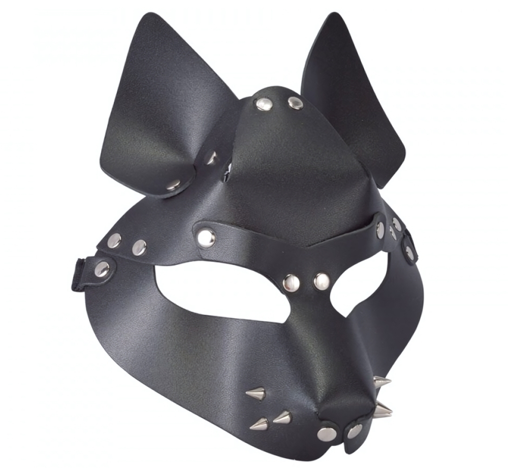 Маска Волк Sitabella чёрная кожа