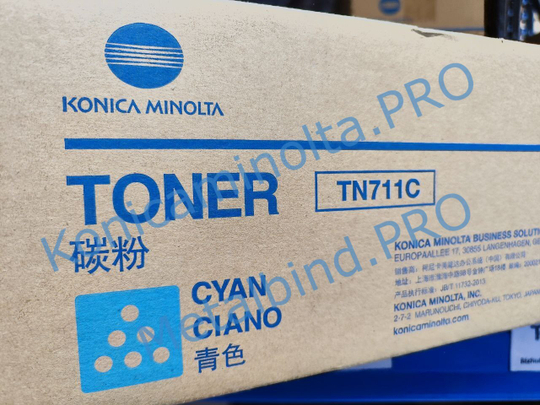 Тонер TN-711C Konica Minolta оригинальный синий A3VU450